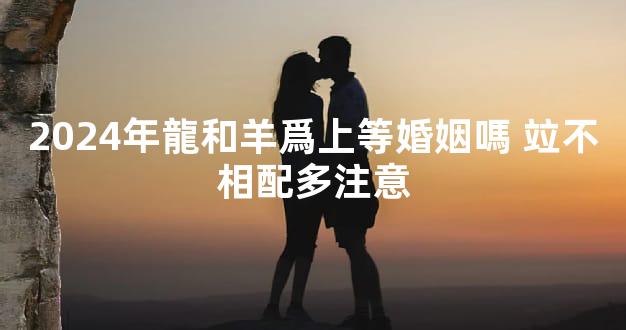 2024年龍和羊爲上等婚姻嗎 竝不相配多注意